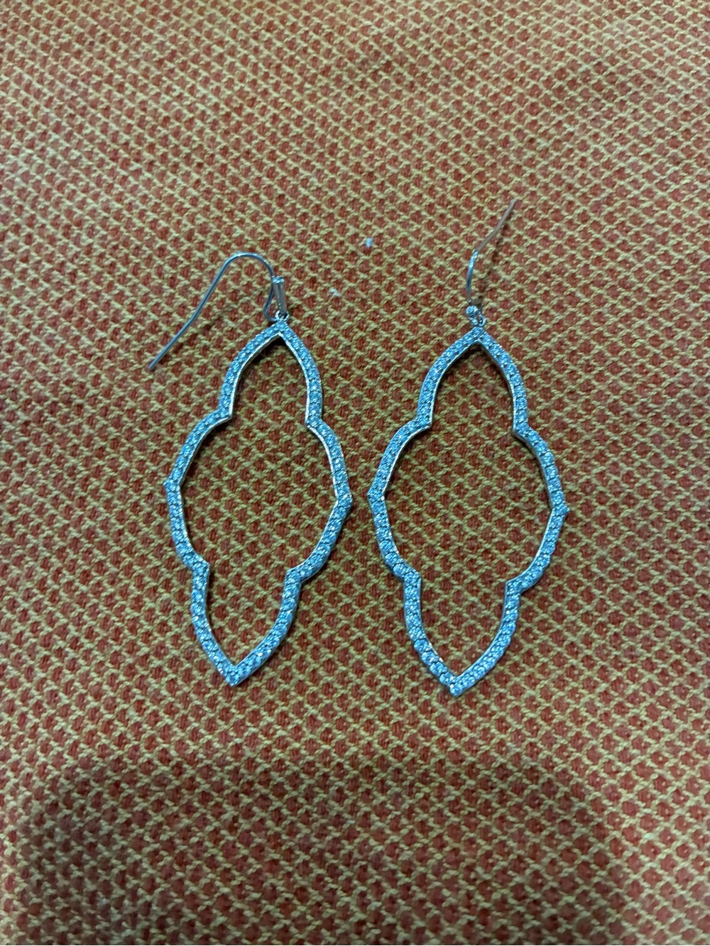 Kendra Scott Silver Pave Moroccan Drop Earrings